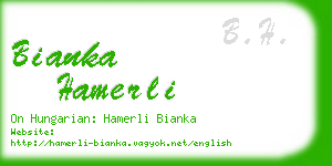 bianka hamerli business card